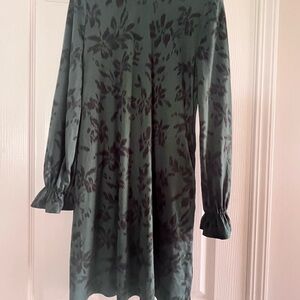 Maurices Green Floral Long Sleeve Dress